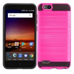 Wholesale ZTE Tempo X N9137 / Avid 4 / Fanfare 3 / Blade Vantage Armor Hybrid Case (Hot Pink)